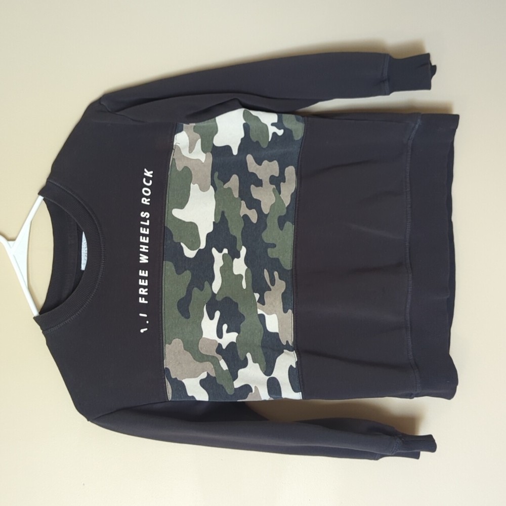 Boys Zara Camo Sweatshirt Sz 9